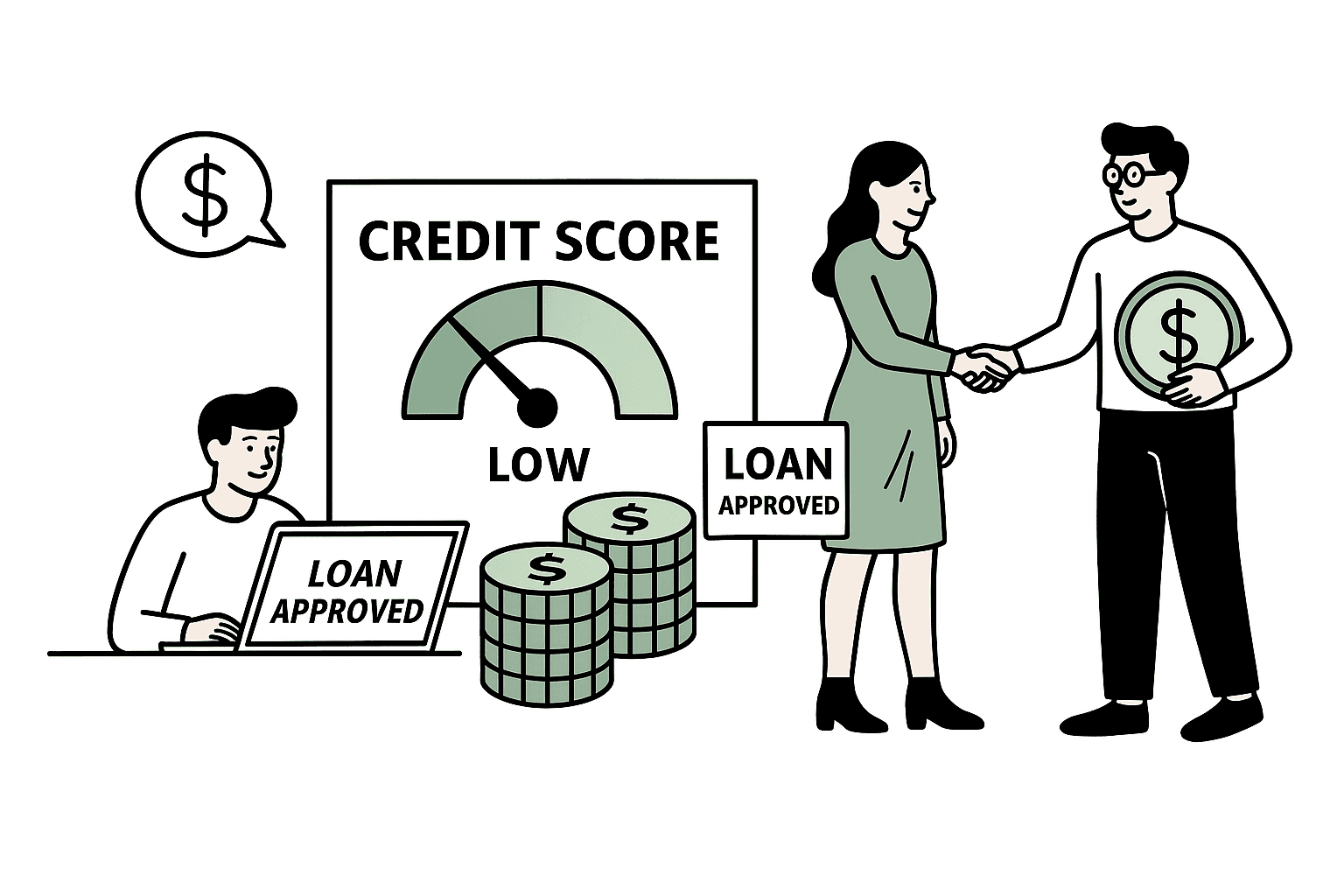 People connecting with lenders